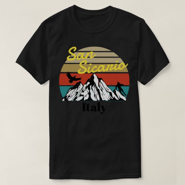 San Sicario ski Italy T-Shirt (Design Front)