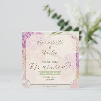 San Telmo ombré Terracotta Bow Sage and Peach Save The Date