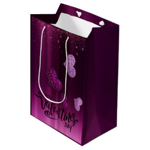 San Valentin gift bag with hearts