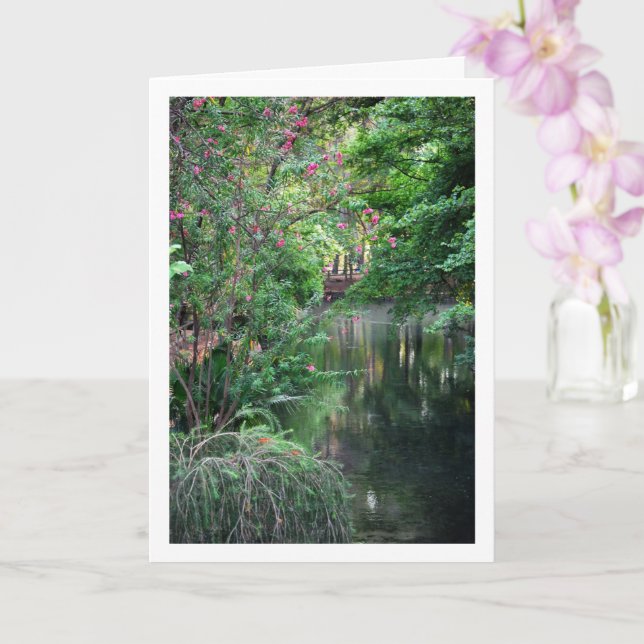 San Vicente de Lliria river lake in Valencia Spain Card (Orchid)