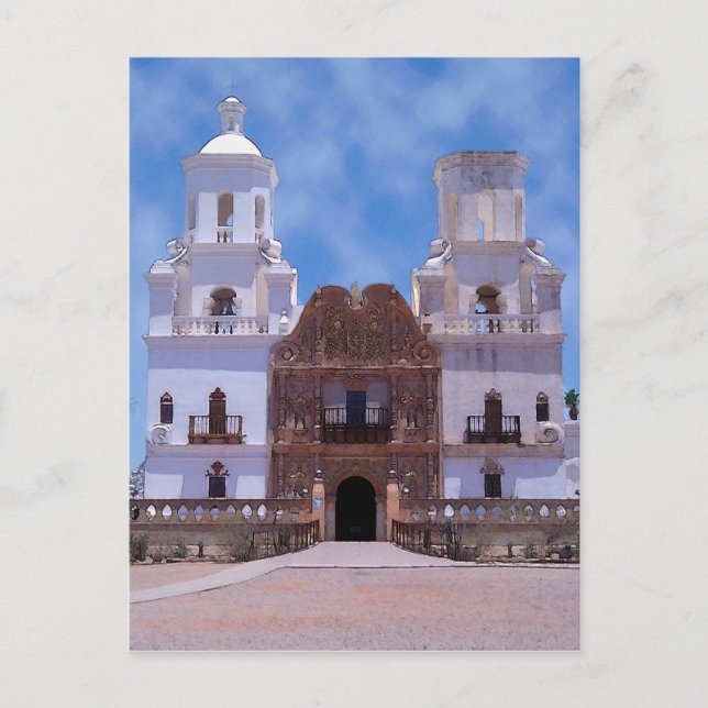 San Xavier del Bac Mission - Tucson, AZ Postcard (Front)