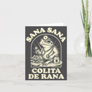 Sana Sana Colita De Rana Cute Frog Design  Card