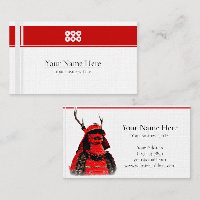 SANADA YUKIMURA(Red. ver.) Business Card (Front/Back)