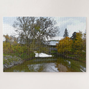 Sanborn Covered Bridge, Lyndon, Vermont Jigsaw Puzzle