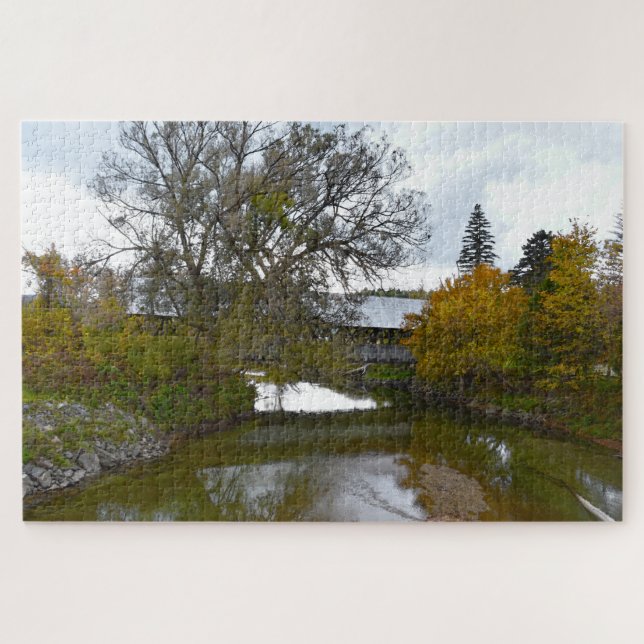 Sanborn Covered Bridge, Lyndon, Vermont Jigsaw Puzzle (Horizontal)
