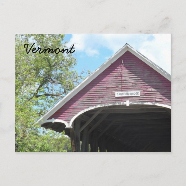Sanborn Covered Bridge- Vermont Postcard (Front)