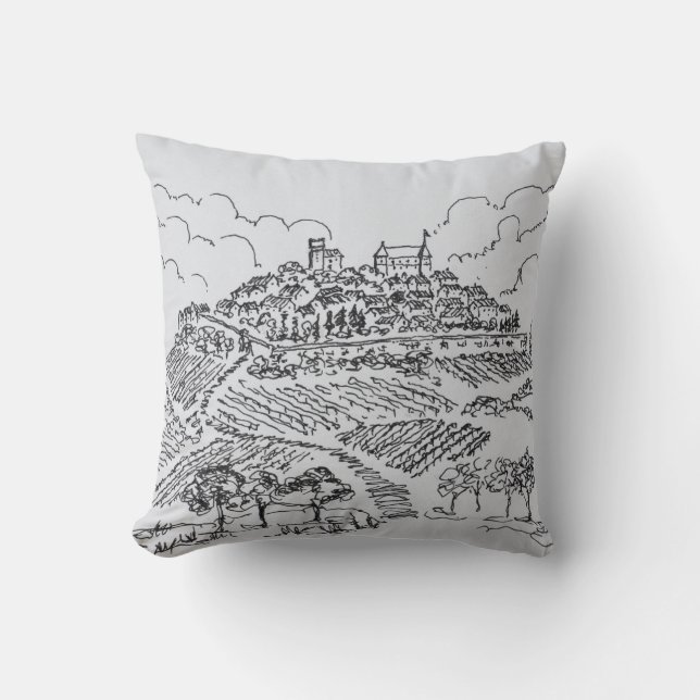 Sancerre Vineyards | Loire Valley, France Cushion (Front)
