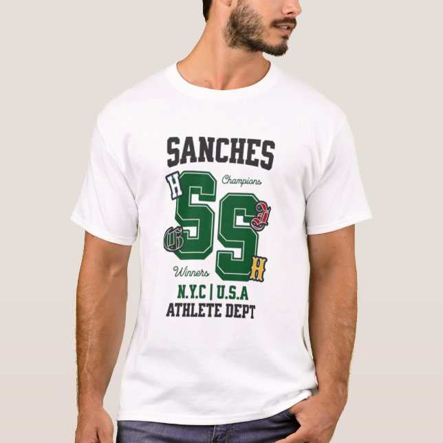 Sanches SS – NYC USA Athlete Dept T-Shirt (Front)
