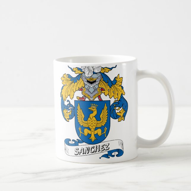 Sanchez Family Crest Coffee Mug (Right)