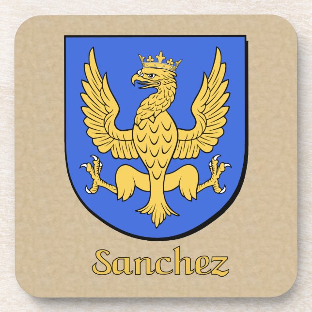 Sanchez Family Shield Coaster (Front)