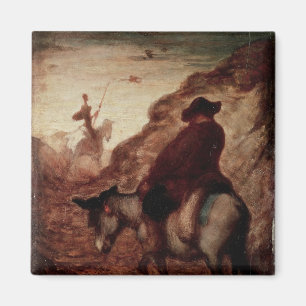 Sancho and Don Quixote, 19th century Magnet