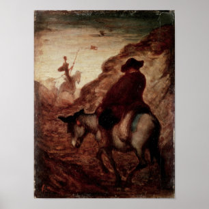 Sancho and Don Quixote, 19th century Poster