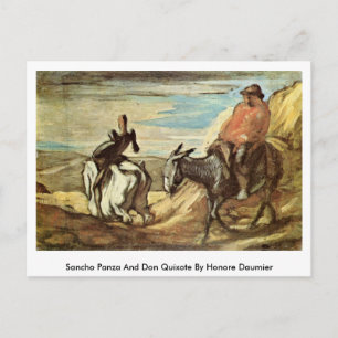 Sancho Panza And Don Quixote By Honore Daumier Postcard