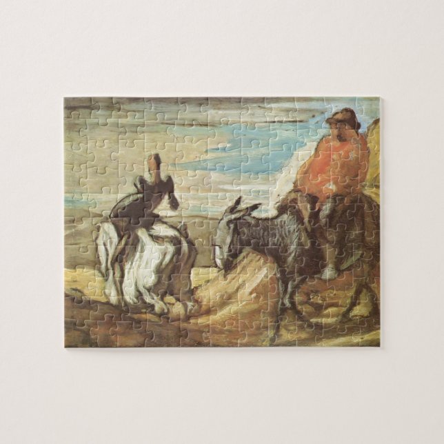 Sancho Panza,Don Quixote by Honore Daumier Jigsaw Puzzle (Horizontal)