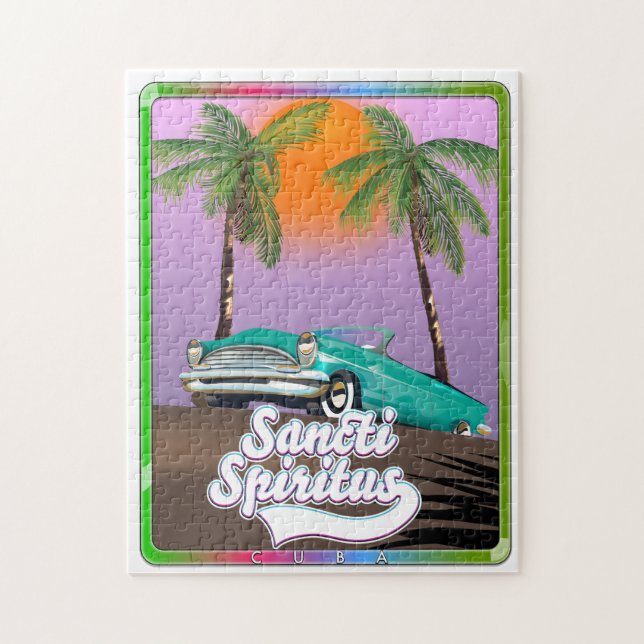 sancti spiritus Cuba travel poster. Jigsaw Puzzle (Vertical)