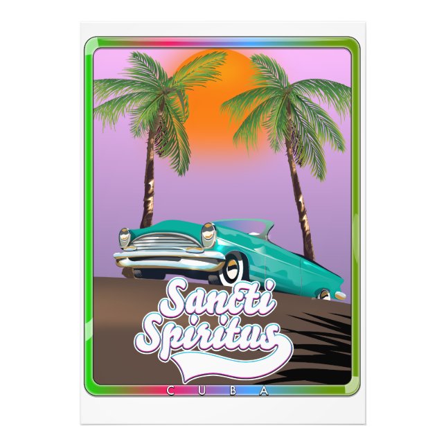 sancti spiritus Cuba travel poster. Photo Print (Front)