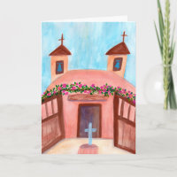 Sanctuario de Chimayo Watercolor New Mexico CUSTOM