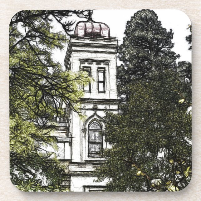 Sanctuary Amongst the Trees Plastic Coaster (Front)