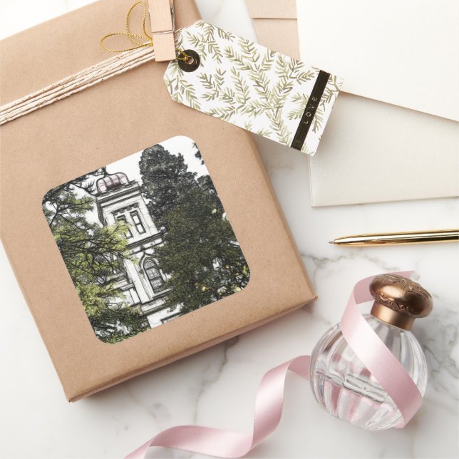Sanctuary Amongst the Trees Square Sticker (Gifting)