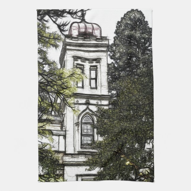 Sanctuary Amongst the Trees  Tea Towel (Vertical)