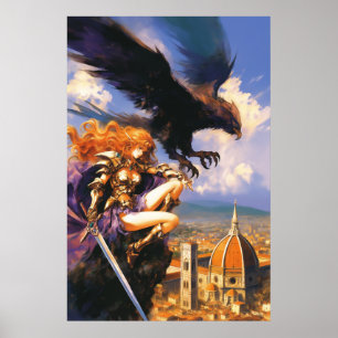 Sanctuary of the Griffin Rider   Fantasy Florence Poster