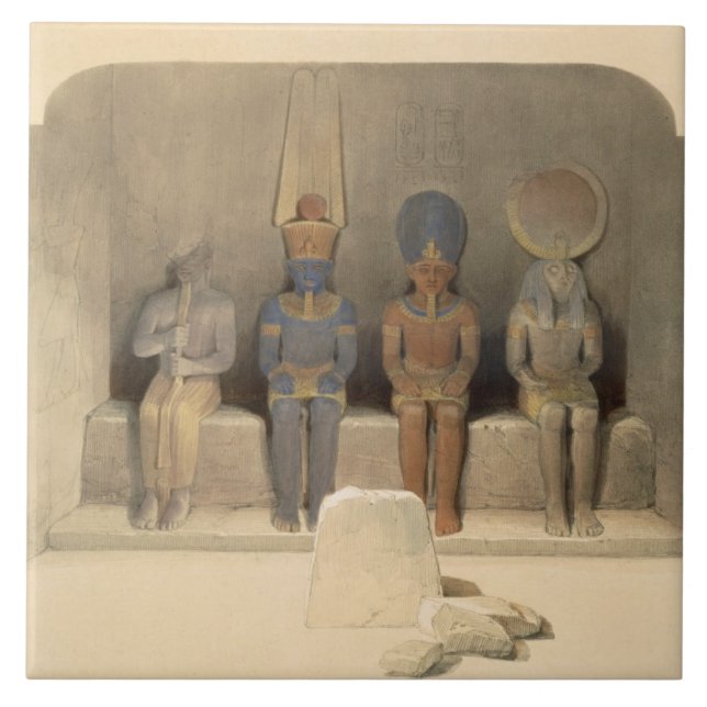 Sanctuary of the Temple of Abu Simbel, from "Egypt Tile (Front)