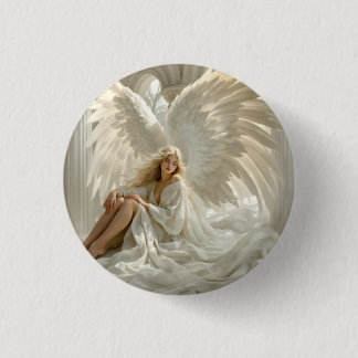 Sanctum of Wings – Angel in the Halls of Light	 3 Cm Round Badge