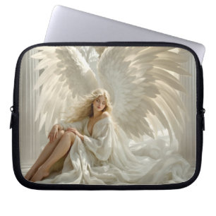 Sanctum of Wings – Angel in the Halls of Light Laptop Sleeve