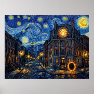 Sanctum Sanctorum Starry Night Landscape Poster