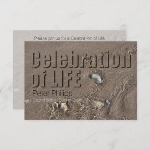 Sand 1 Celebration of Life Memorial Service Invitation