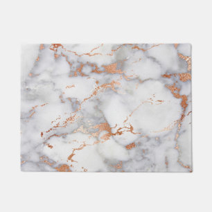 Sand Accents and White Abstract Pattern Doormat