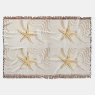 Sand and a Starfish natural neutral colour Throw Blanket