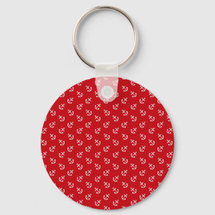 sand-and-beach_paper_anchors-red RED WHITE ANCHORS Key Ring