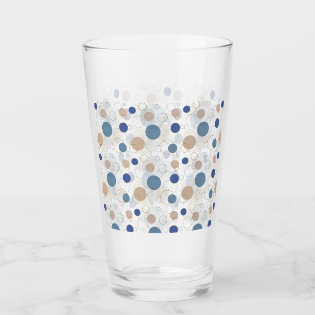 Sand and Blue Beach Colour Dots Glass (Front)