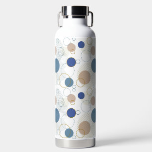 Sand and Blue Beach Colour Dots Water Bottle