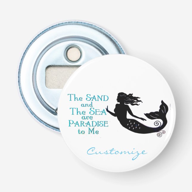 Sand and Sea Beach Mermaid Thunder_Cove Bottle Opener (Front)