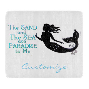 Sand and Sea Beach Mermaid Thunder_Cove Cutting Board