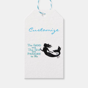 Sand and Sea Beach Mermaid Thunder_Cove Gift Tags