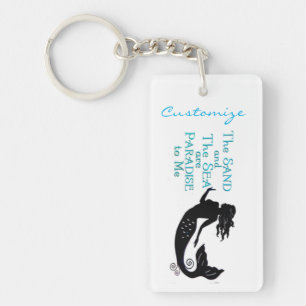 Sand and Sea Beach Mermaid Thunder_Cove Key Ring