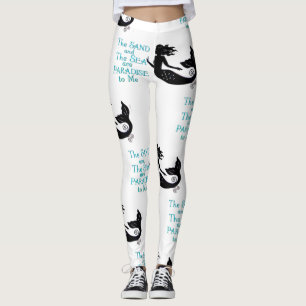 Sand and Sea Beach Mermaid Thunder_Cove Leggings