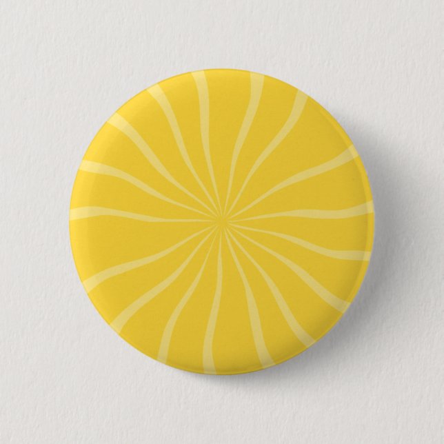 SAND AND SEA BRIGHT YELLOW SUNSHINE SUN RAYS SUMME 6 CM ROUND BADGE (Front)