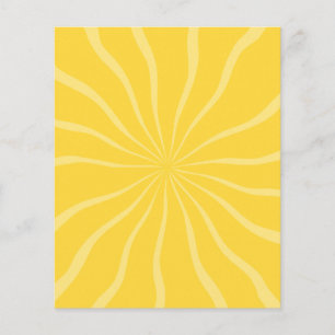 SAND AND SEA BRIGHT YELLOW SUNSHINE SUN RAYS SUMME FLYER