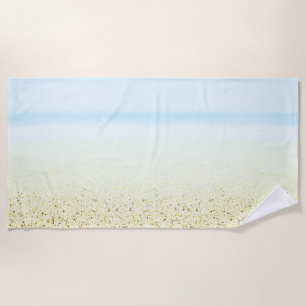 Sand and Sea Calm Coastal Beach Towel