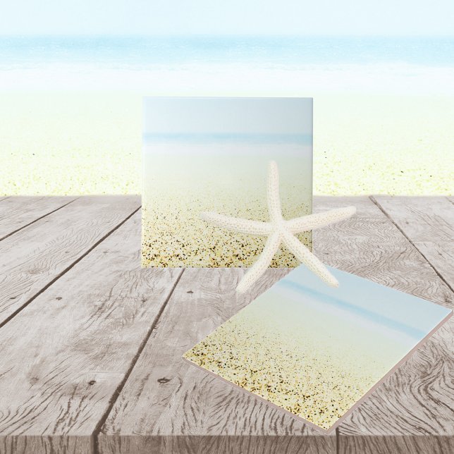 Sand and Sea Calm Coastal Ceramic Tile (Creator Uploaded)