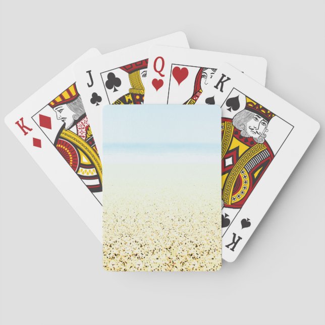Sand and Sea Calm Coastal Playing Cards (Back)