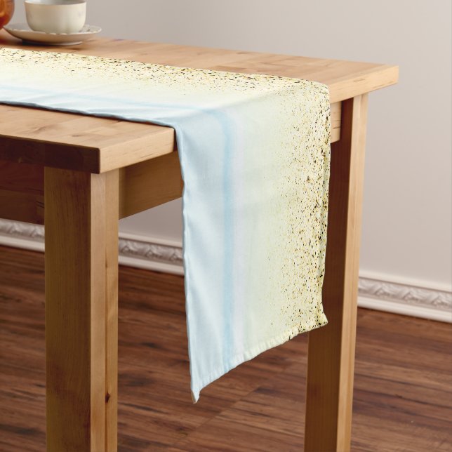 Sand and Sea Calm Coastal Short Table Runner (In Situ)