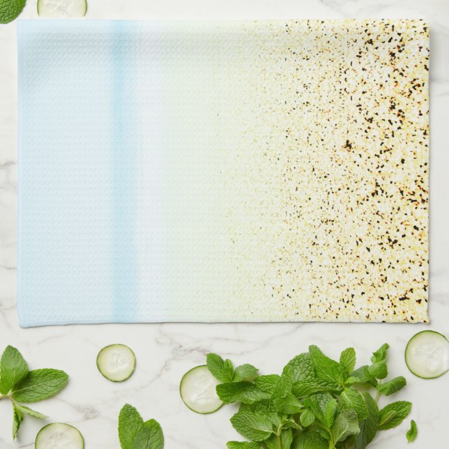 Sand and Sea Calm Coastal Tea Towel (Folded)