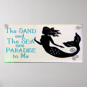 sand and sea mermaid poster