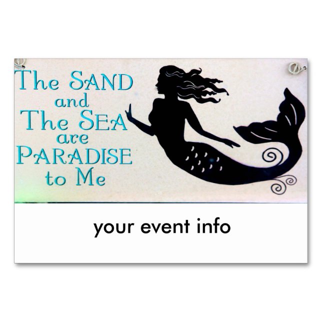 sand and sea mermaid table  card (Front)