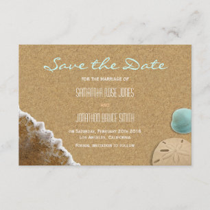 Sand and Shells Beach Save the Date Card
